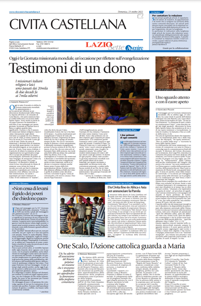 Avvenire - pagina diocesana del 23/10/2022